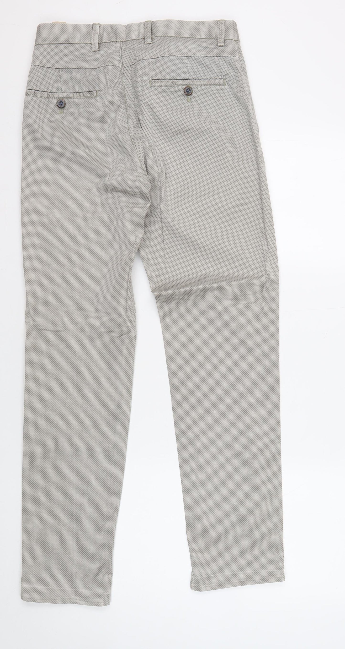 Massimo Dutti Men's Grey Chino Trousers, Size M
