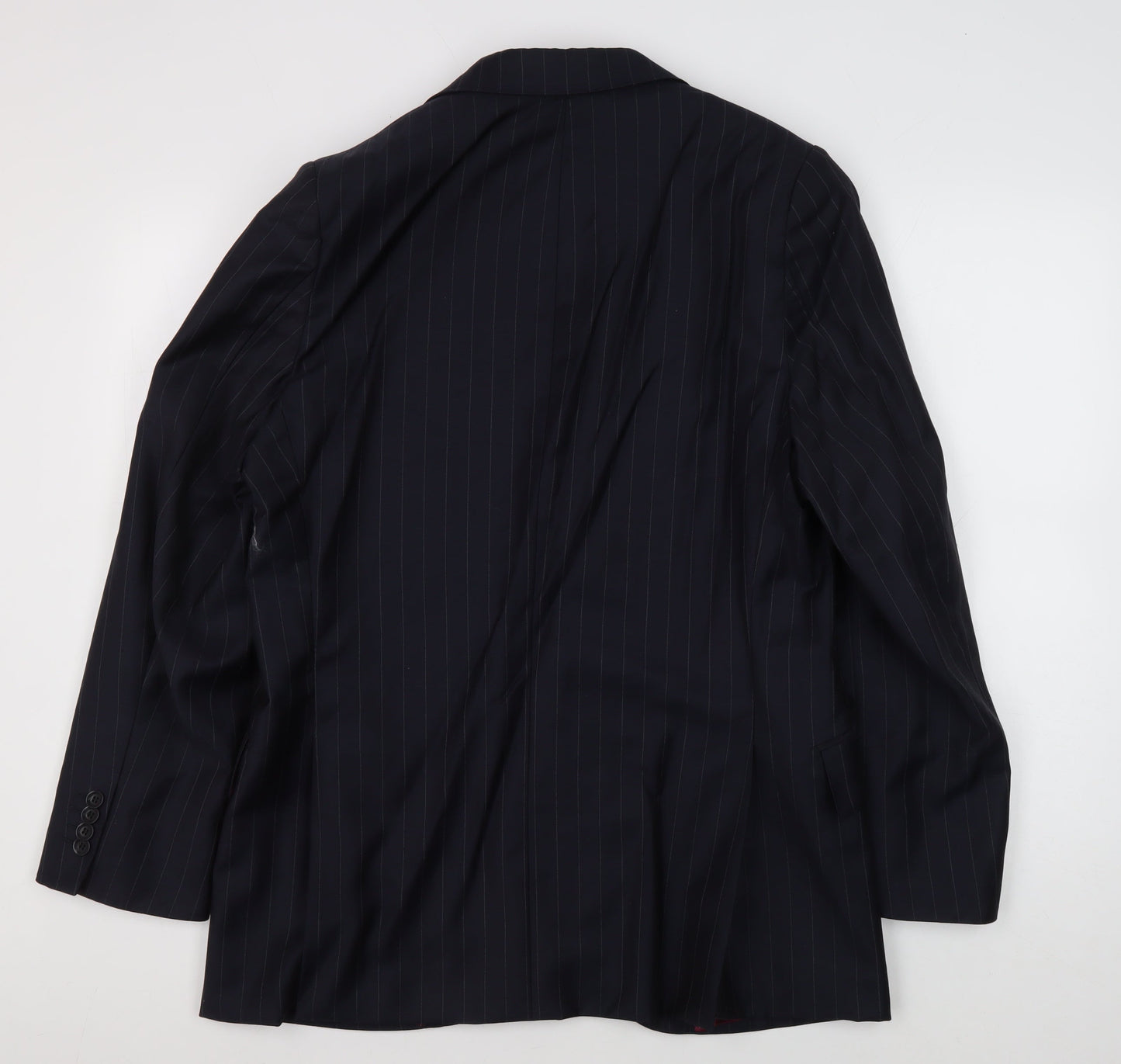 Austin Reed Men's Blue Striped Wool Blazer - 42R