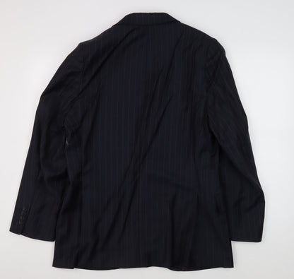 Austin Reed Men's Blue Striped Wool Blazer - 42R