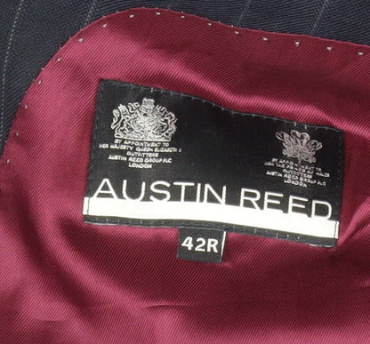 Austin Reed Men's Blue Striped Wool Blazer - 42R