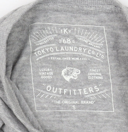 Tokyo Laundry Men's Grey Crew Neck T-Shirt Size S