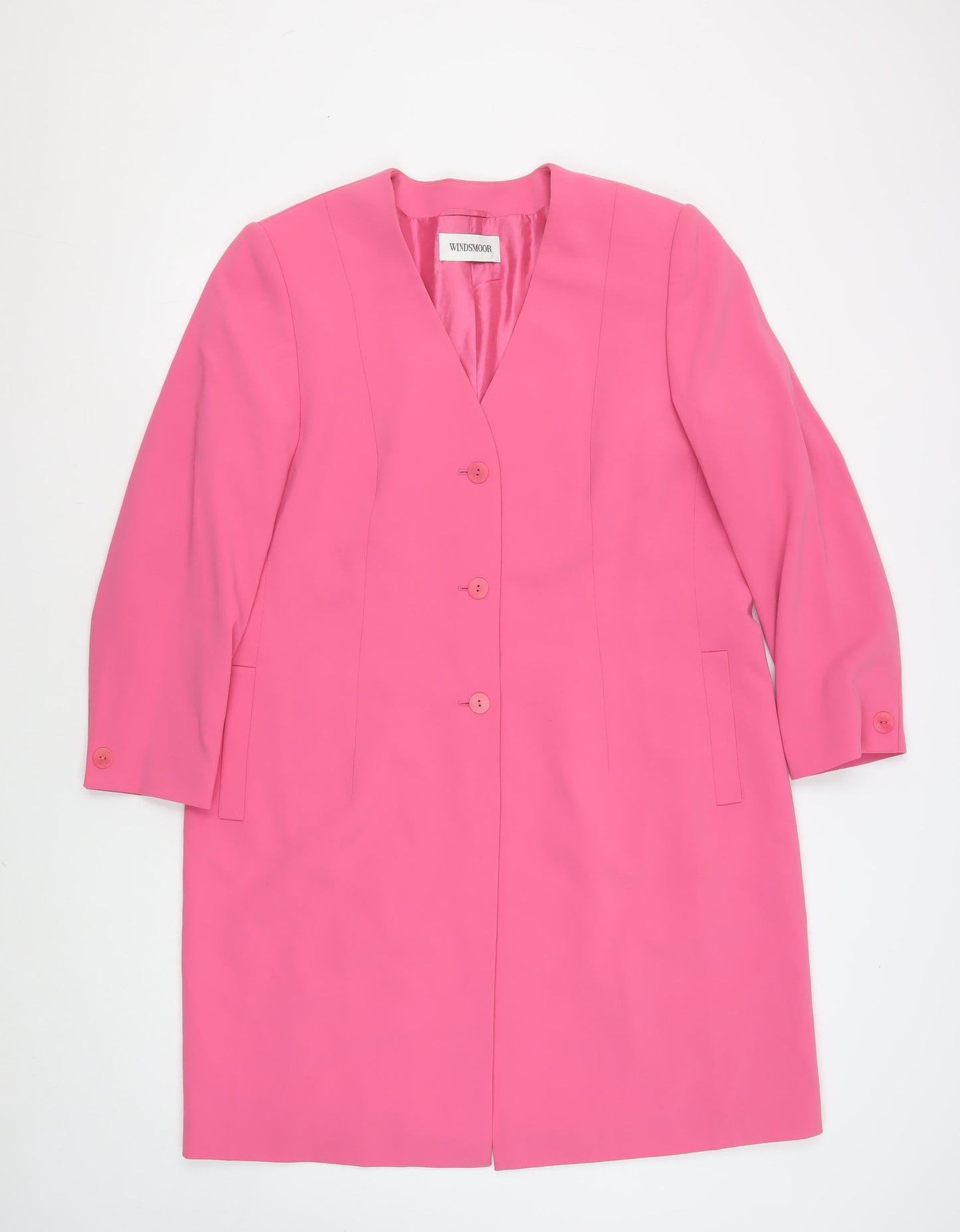 Windsmoor Pink Women's Mid-Length Suit Jacket Size 16