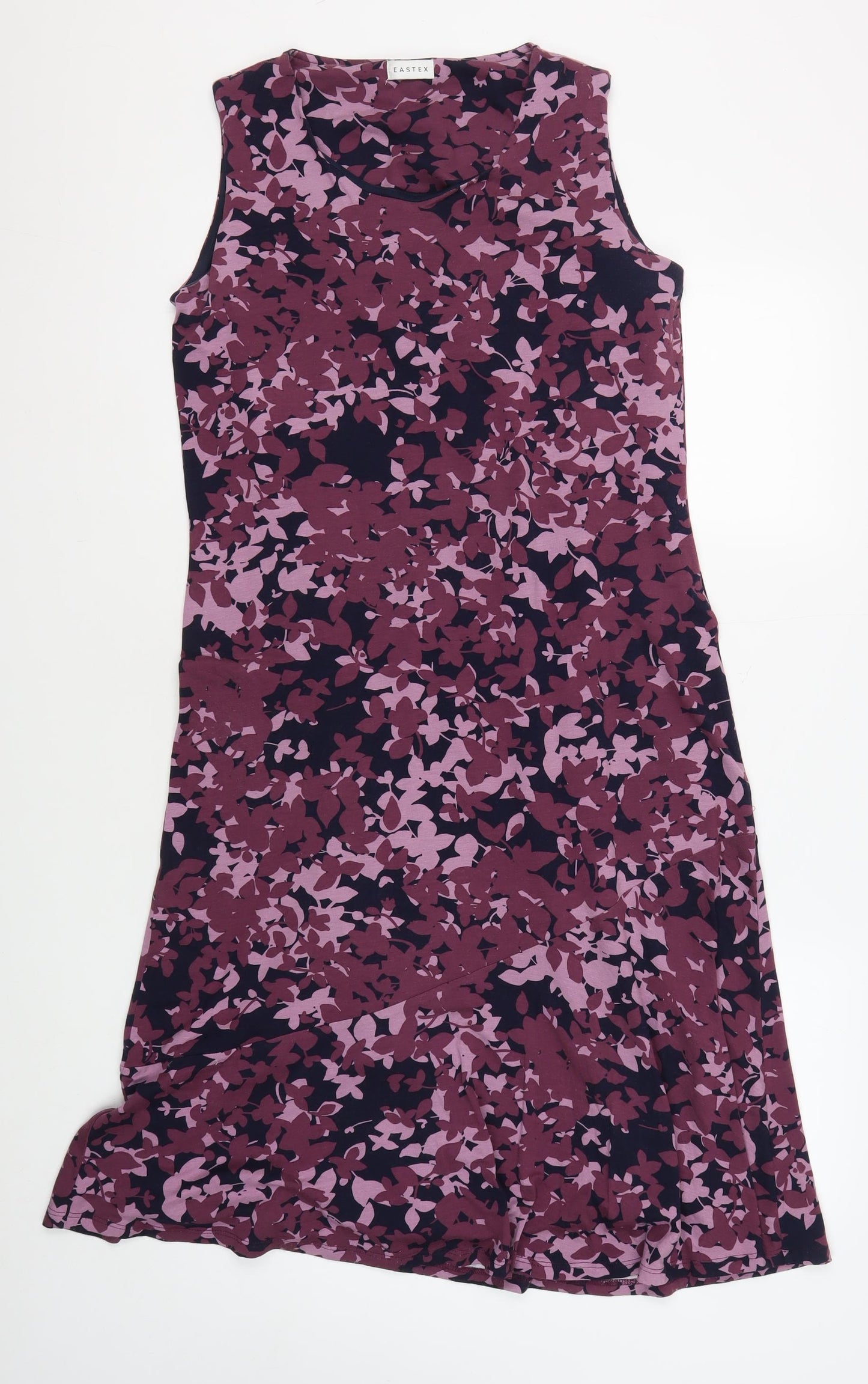 Eastex Women's Purple Floral Sleeveless Dress Size 12
