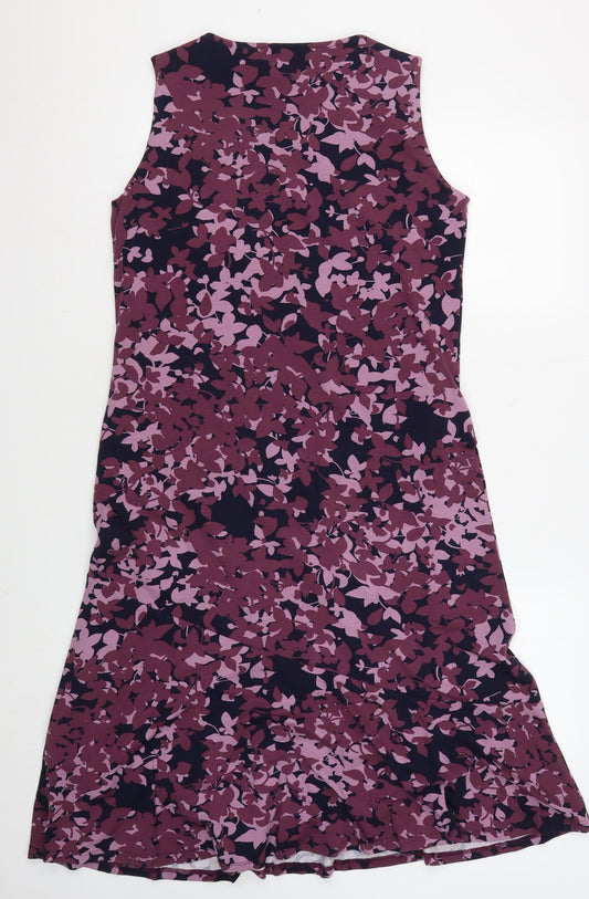 Eastex Women's Purple Floral Sleeveless Dress Size 12