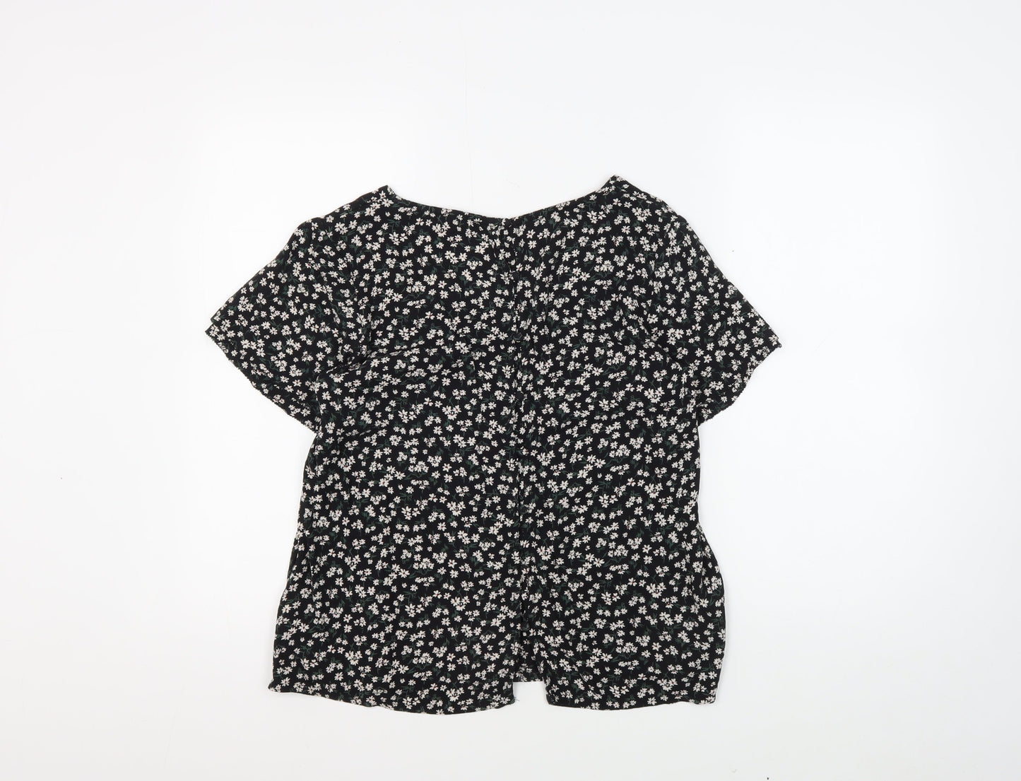 Womens UK Size 8 Fat Face Black Tunic Blouse