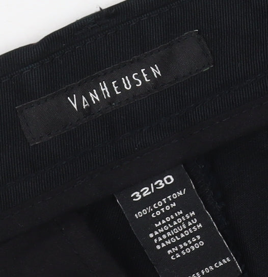 Van Heusen Men's Black Dress Pants Size 32 Regular Fit
