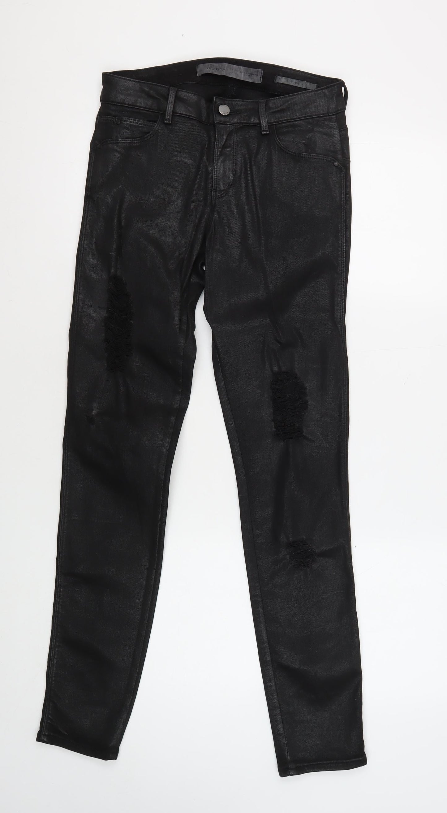 Guess Men's Black Skinny Denim Trousers, Size 32