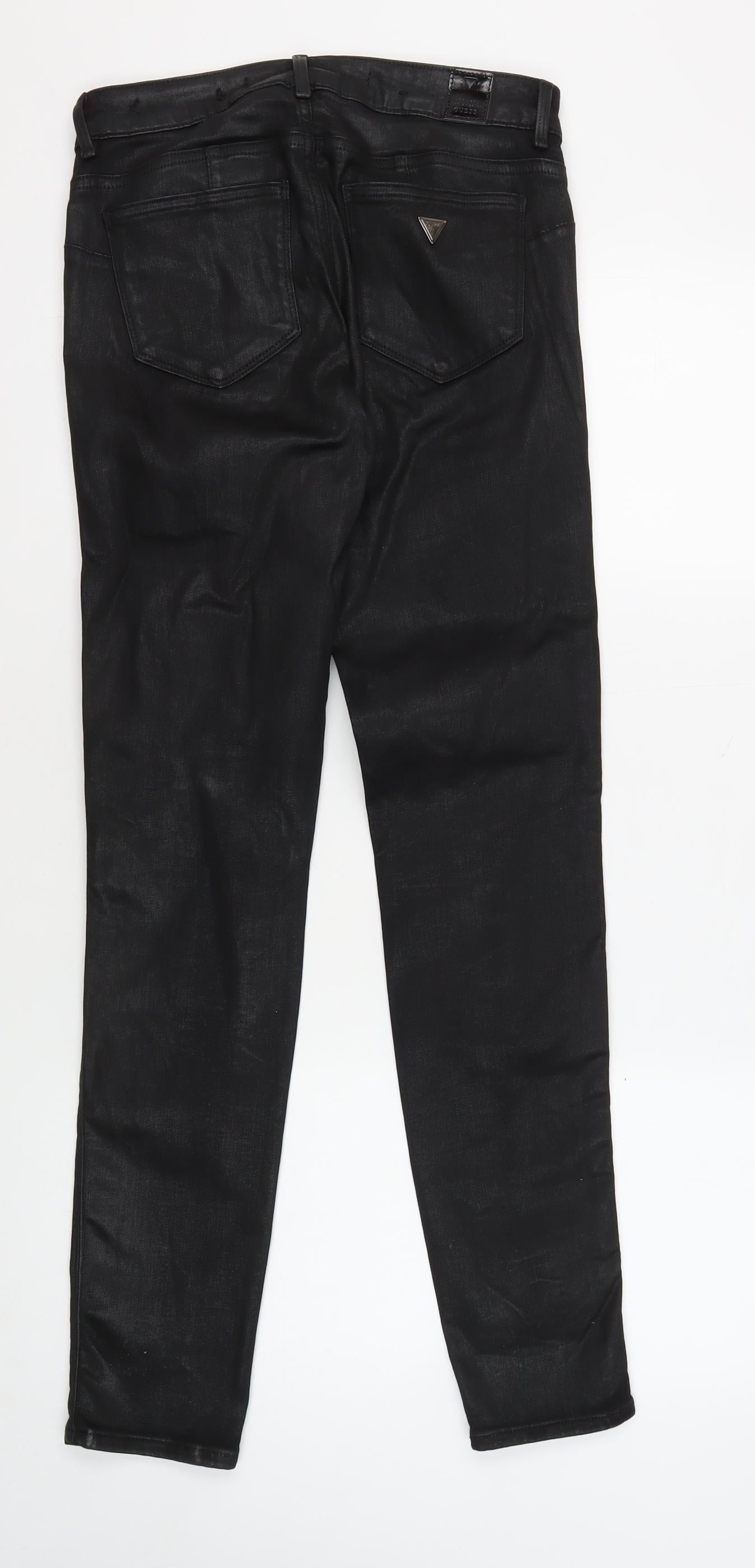 Guess Men's Black Skinny Denim Trousers, Size 32