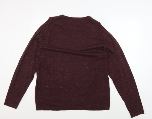 Jack & Jones Men's Purple Pullover XXL Long Sleeve Jumper