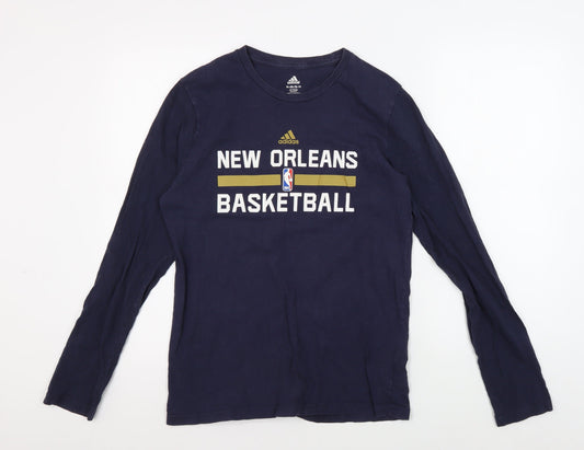 Adidas Unisex Blue XL Basketball T-Shirt