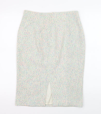 Hobbs Women's Multicoloured Tweed Pencil Skirt Size 10