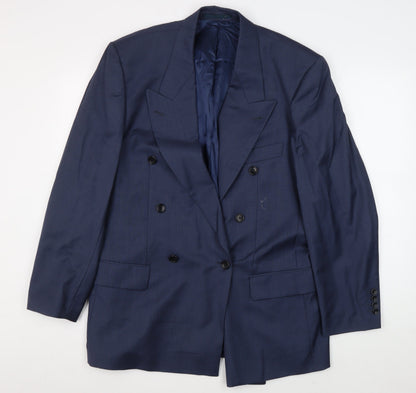 Mens UK Size 40 HUGO BOSS Regular Blue Suit Jacket