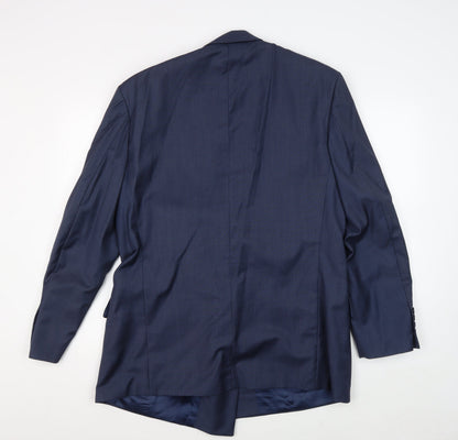 Mens UK Size 40 HUGO BOSS Regular Blue Suit Jacket
