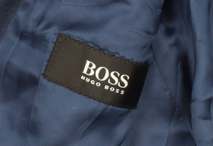 Mens UK Size 40 HUGO BOSS Regular Blue Suit Jacket