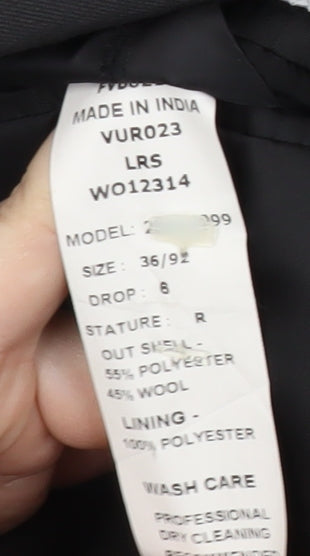 Mens UK Size 36 Van Heusen Regular Black Suit Jacket