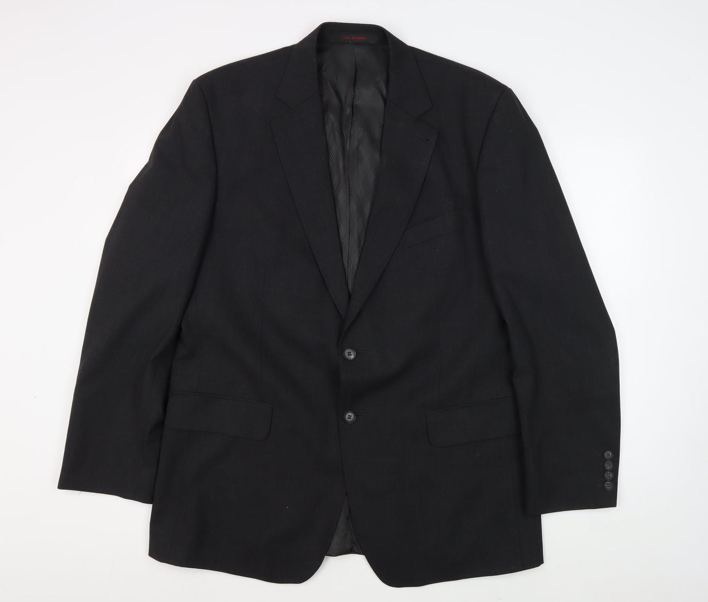 Mens UK Size 44 Jeff Banks Regular Black Suit Jacket