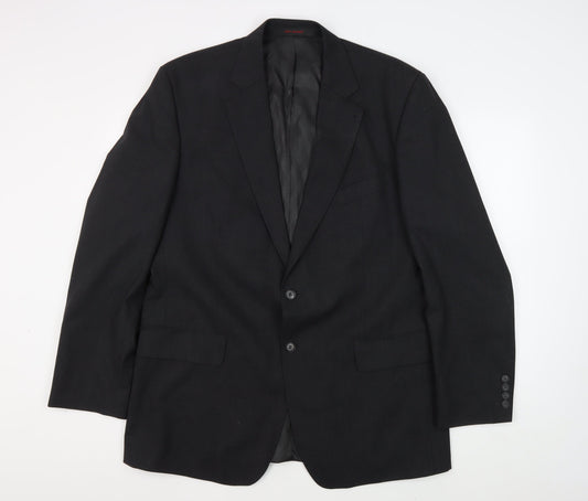 Mens UK Size 44 Jeff Banks Regular Black Suit Jacket