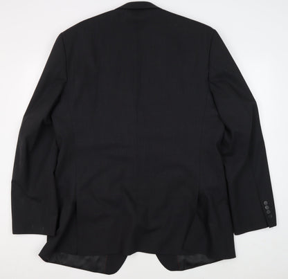 Mens UK Size 44 Jeff Banks Regular Black Suit Jacket