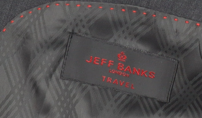 Mens UK Size 44 Jeff Banks Regular Black Suit Jacket