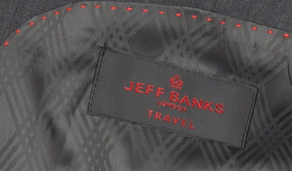 Mens UK Size 44 Jeff Banks Regular Black Suit Jacket