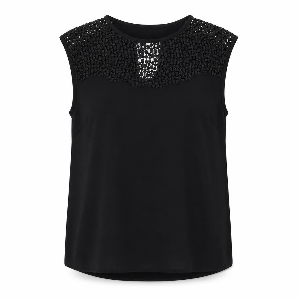 Womens UK Size 4 Reiss Black Basic Blouse