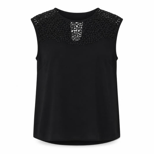 Womens UK Size 4 Reiss Black Basic Blouse