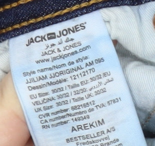 Jack & Jones Men's Blue Regular Fit Denim Jeans