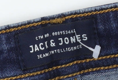 Jack & Jones Men's Blue Regular Fit Denim Jeans