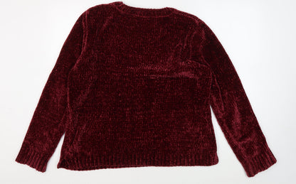Womens UK Size M SoulCal & Co Red Pullover Jumper