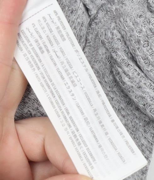 Abercrombie & Fitch Women's Grey V-Neck Pullover Jumper L