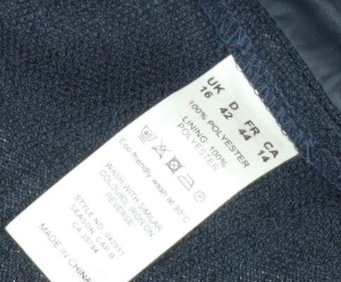 Eastex Women's Black Blazer Size 16 Classic Lined