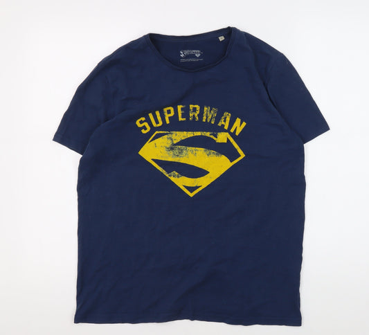 Superman Men's Blue M Graphic T-Shirt