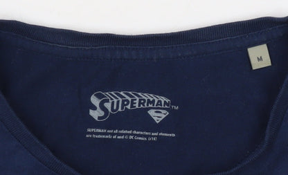 Superman Men's Blue M Graphic T-Shirt