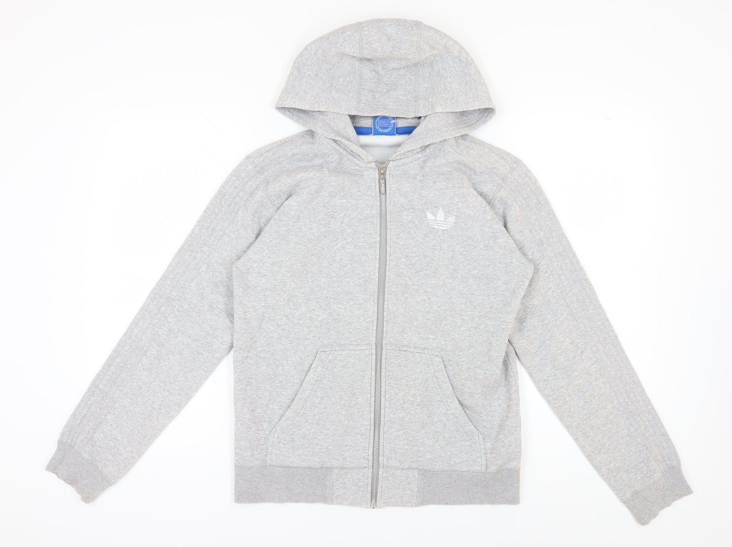 Mens UK Size S adidas Grey Full Zip Hoodie