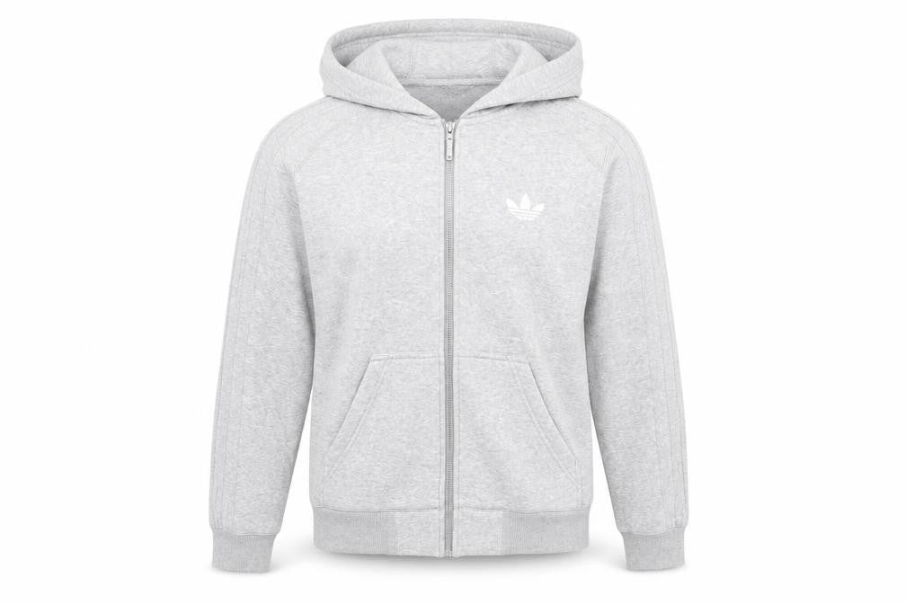 Mens UK Size S adidas Grey Full Zip Hoodie