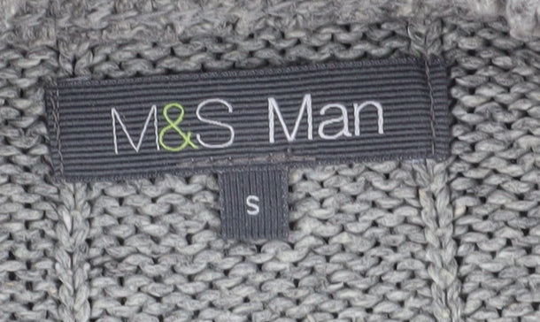 Marks and Spencer Men's Grey S Pullover Jumper