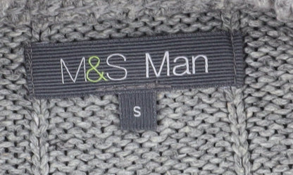 Marks and Spencer Men's Grey S Pullover Jumper
