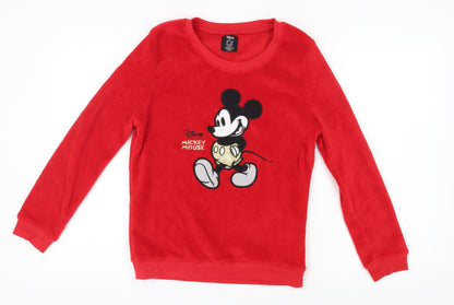 Womens UK Size XS Disney Red Pullover Sweatshirt