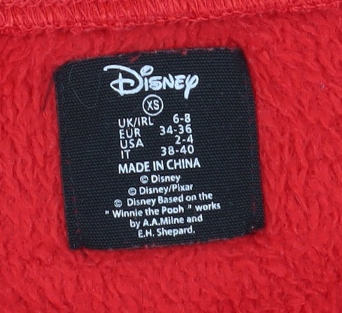 Womens UK Size XS Disney Red Pullover Sweatshirt