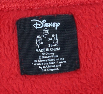 Womens UK Size XS Disney Red Pullover Sweatshirt