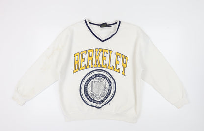 Berkeley White Pullover Sweatshirt Unisex Small