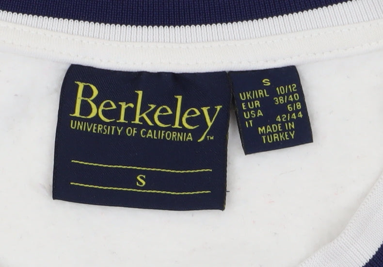 Berkeley White Pullover Sweatshirt Unisex Small