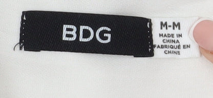 BDG Women's White Button-Up Shirt, M, Casual Style