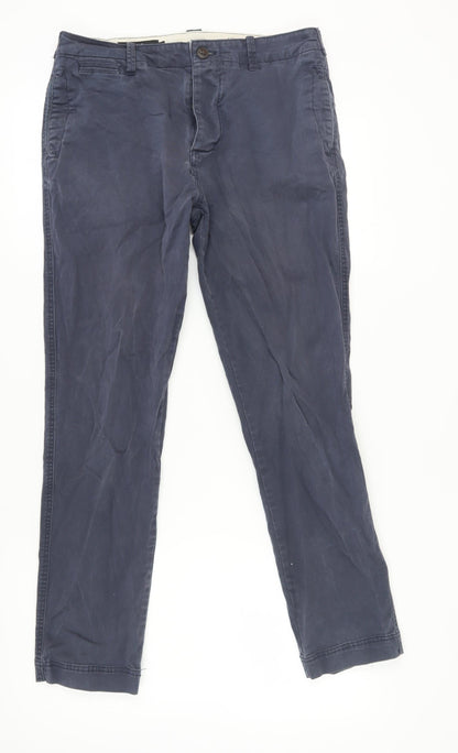 Next Men's Blue Chino Trousers 32 Regular Fit