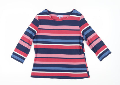 Womens UK Size 14 Honor Millburn Multicoloured Basic T-Shirt