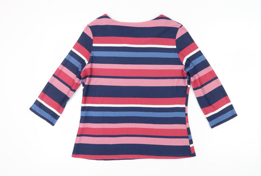 Womens UK Size 14 Honor Millburn Multicoloured Basic T-Shirt