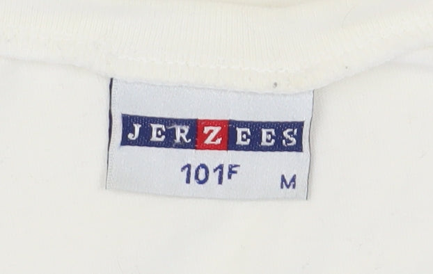 Womens UK Size M JERZEES Ivory  T-Shirt