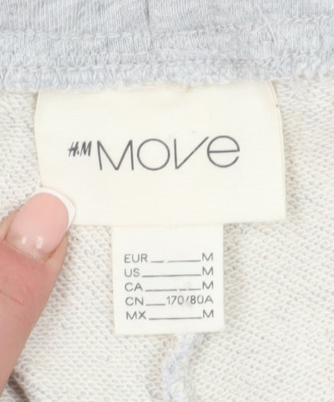 H&M Men’s Grey M Sweatpants, Cotton, Elastic Waist