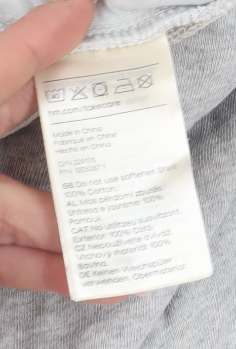 H&M Men’s Grey M Sweatpants, Cotton, Elastic Waist