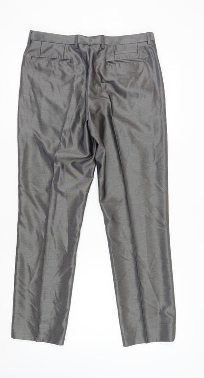 Burton Men's Grey Dress Pants, 34 Regular Fit